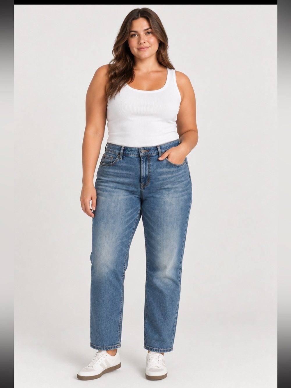 Torrid Boyfriend Straight Jeans Size 14 Medium Wash 28” Inseam
